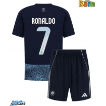 Al-Nassr Cristiano Ronaldo #7 Bortedraktsett Barn 2025-26 Kortermet (+ Korte bukser)